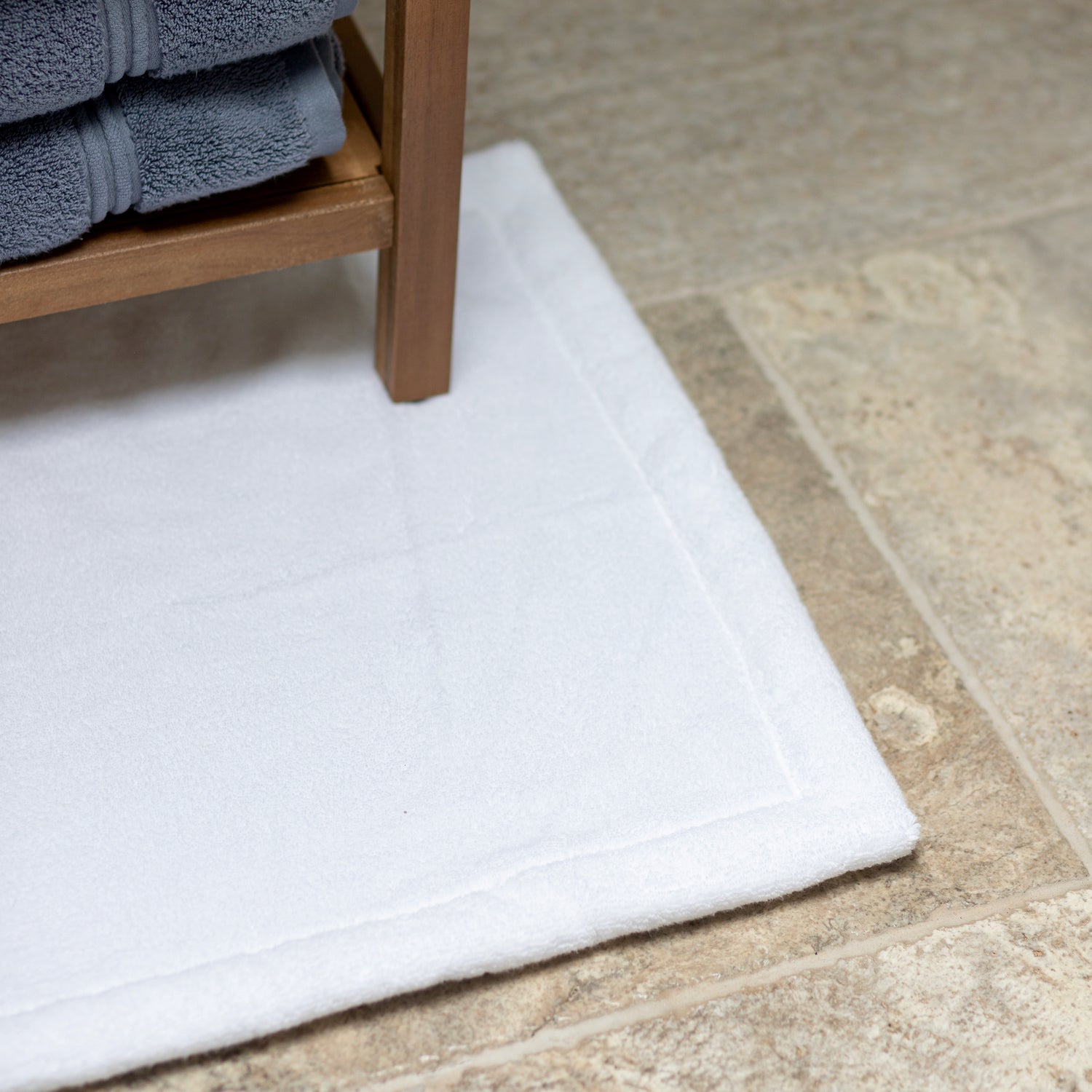 Plush White Bath Mat