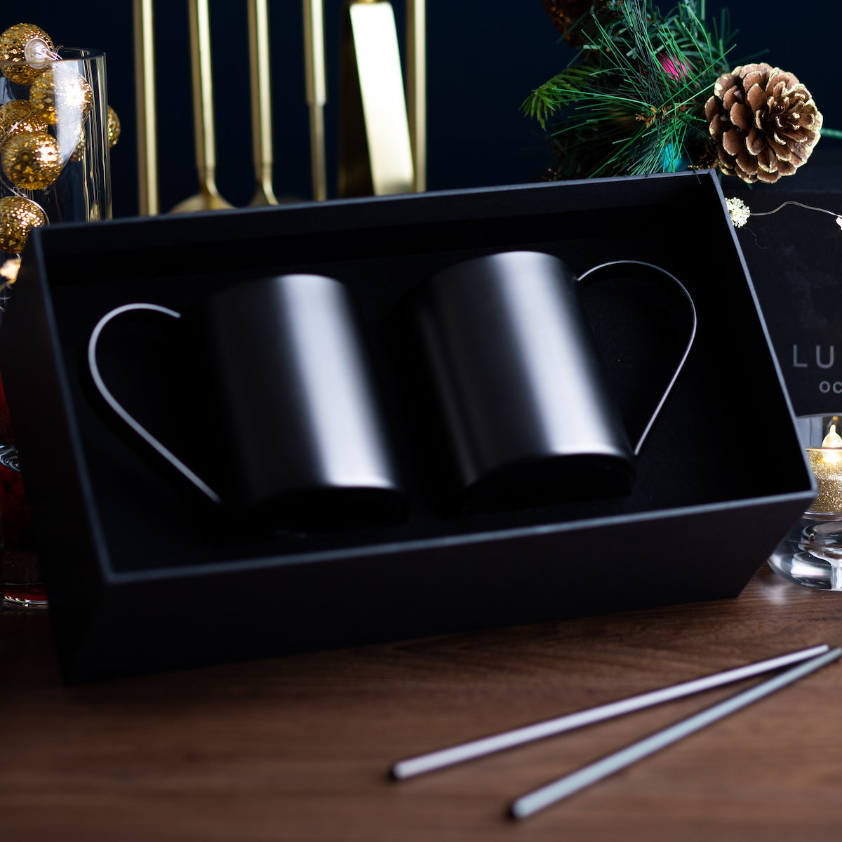 Black Moscow Mule Mug Gift Set