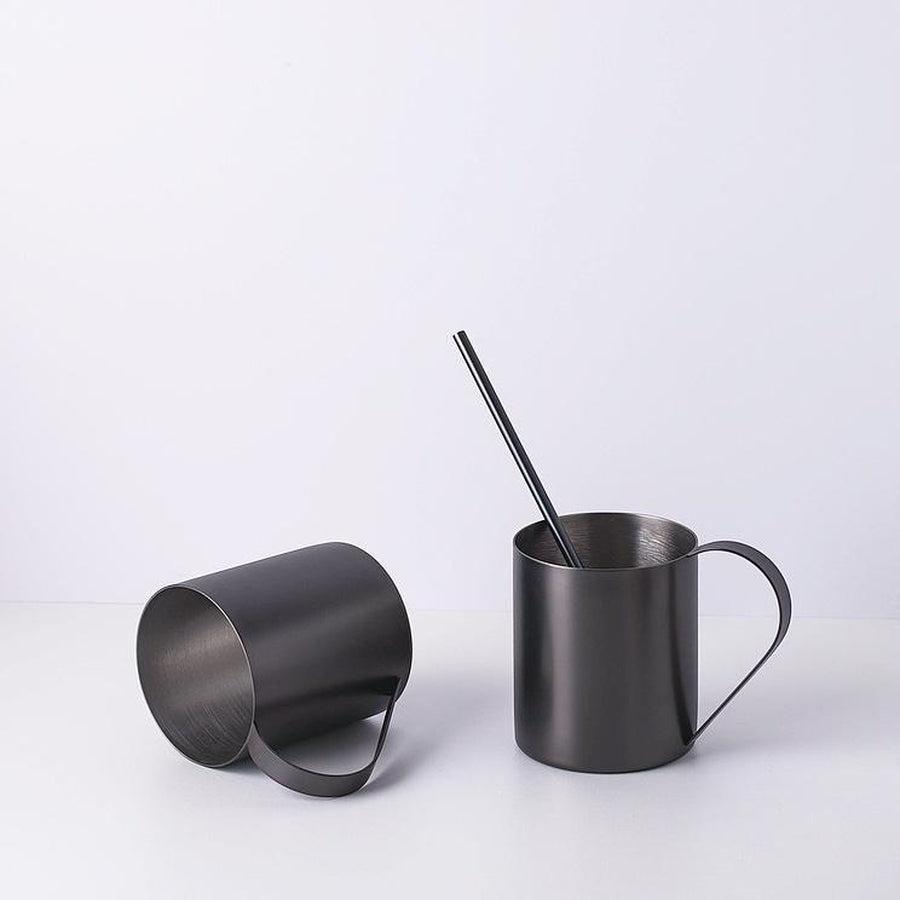 Matte Black Moscow Mule Mug Gift Set