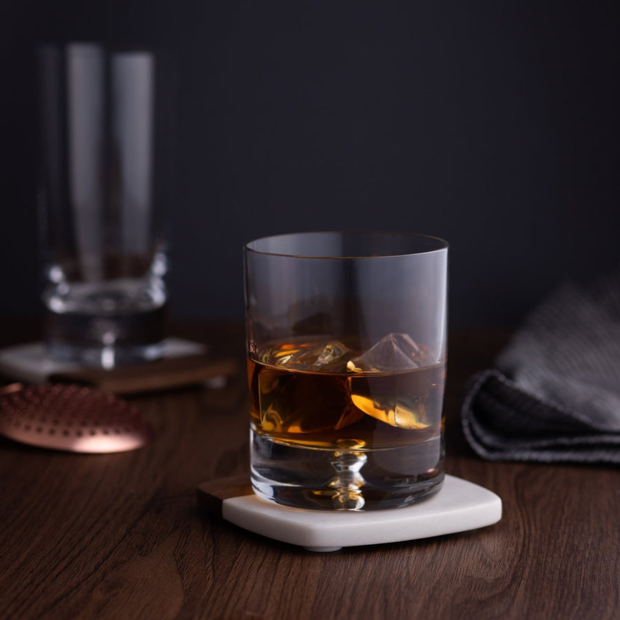 lunar oceans crystal whiskey glasses  