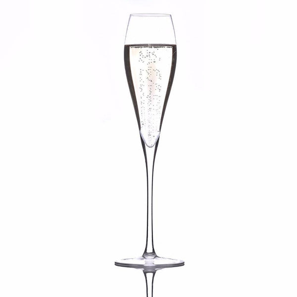 Lunar Oceans Crystal Champagne Flute with Bubbles