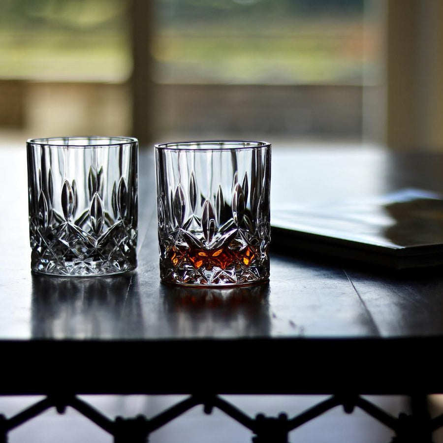 Set of 2 Crystal Whiskey Glass Tumblers by Lunar Oceans