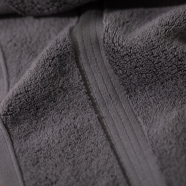 grey towel close up