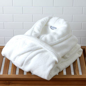 White Bath Robe 100% Cotton