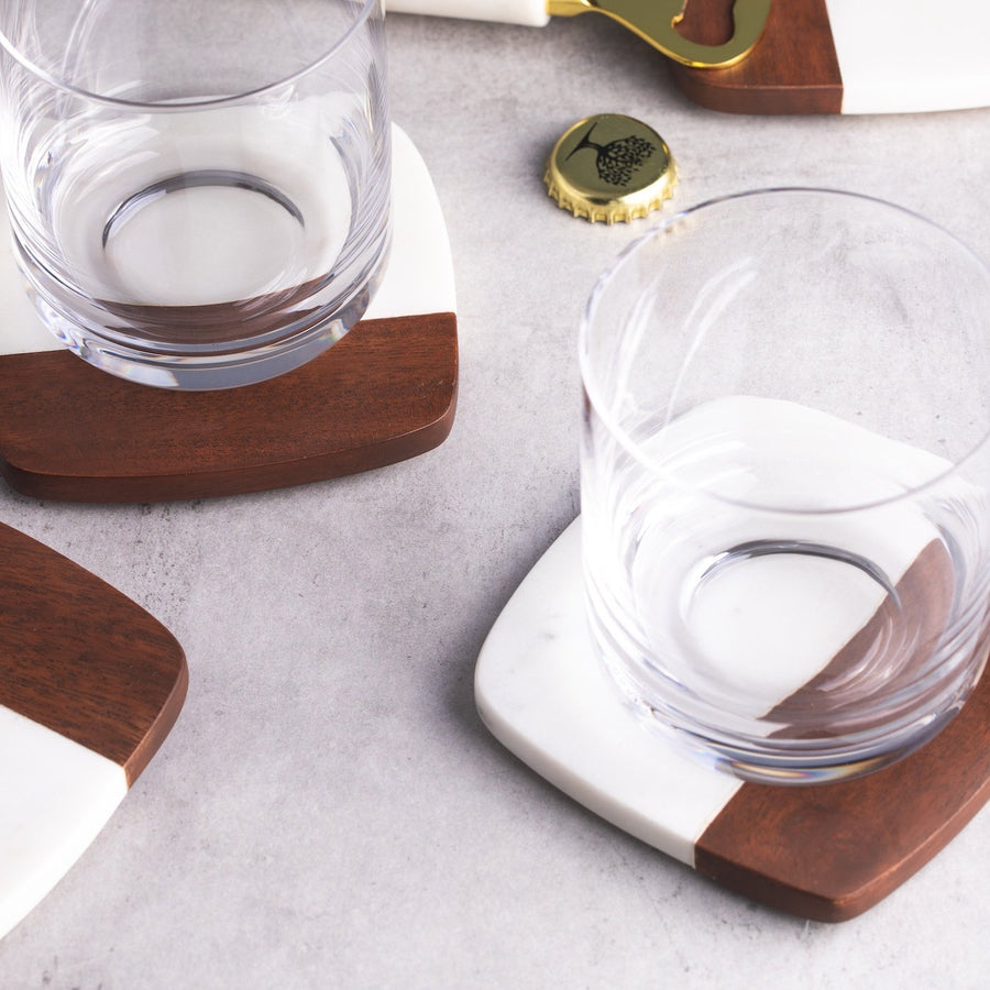 Marble & Wood Coasters