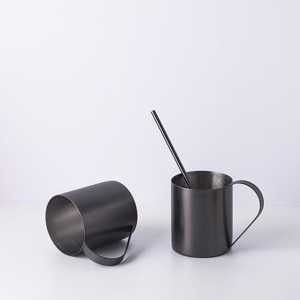 Matte Black Moscow Mule Mug Gift Set 