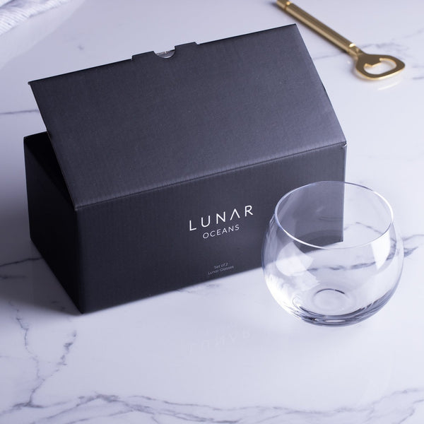 Gift Boxed Gin Glasses by Lunar Oceans